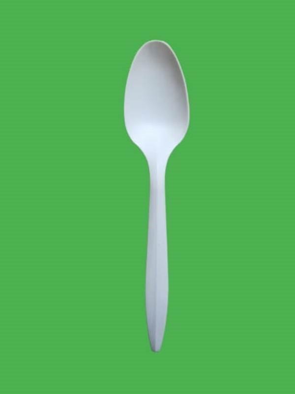 White 6 Inch Plastic Spoon