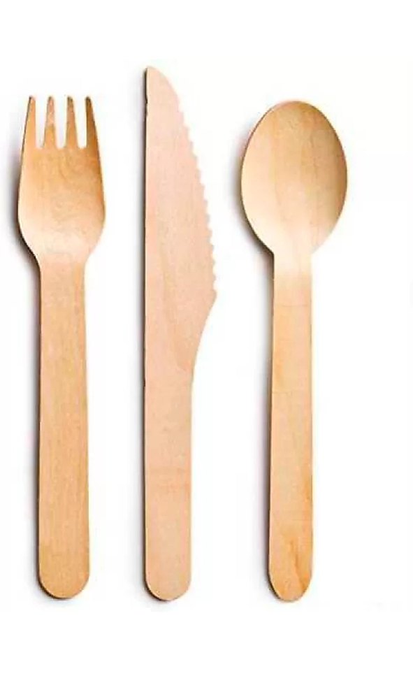 100pcs brown Disposable Wooden Spoon, For Event and Party Supplies, Size: 140mm /160mm