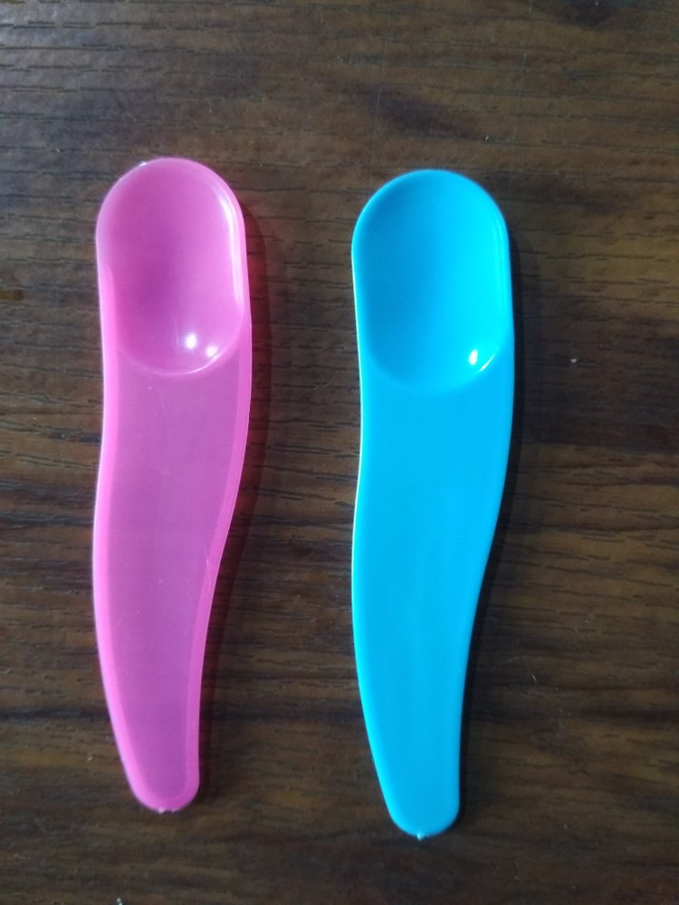 Blue And Pink Plastic Icecream Spoon Designer