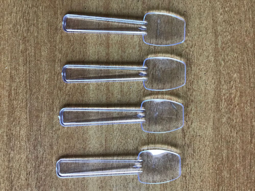Transparent Disposable Ice Cream Plastic Spoon, Size: 4inch