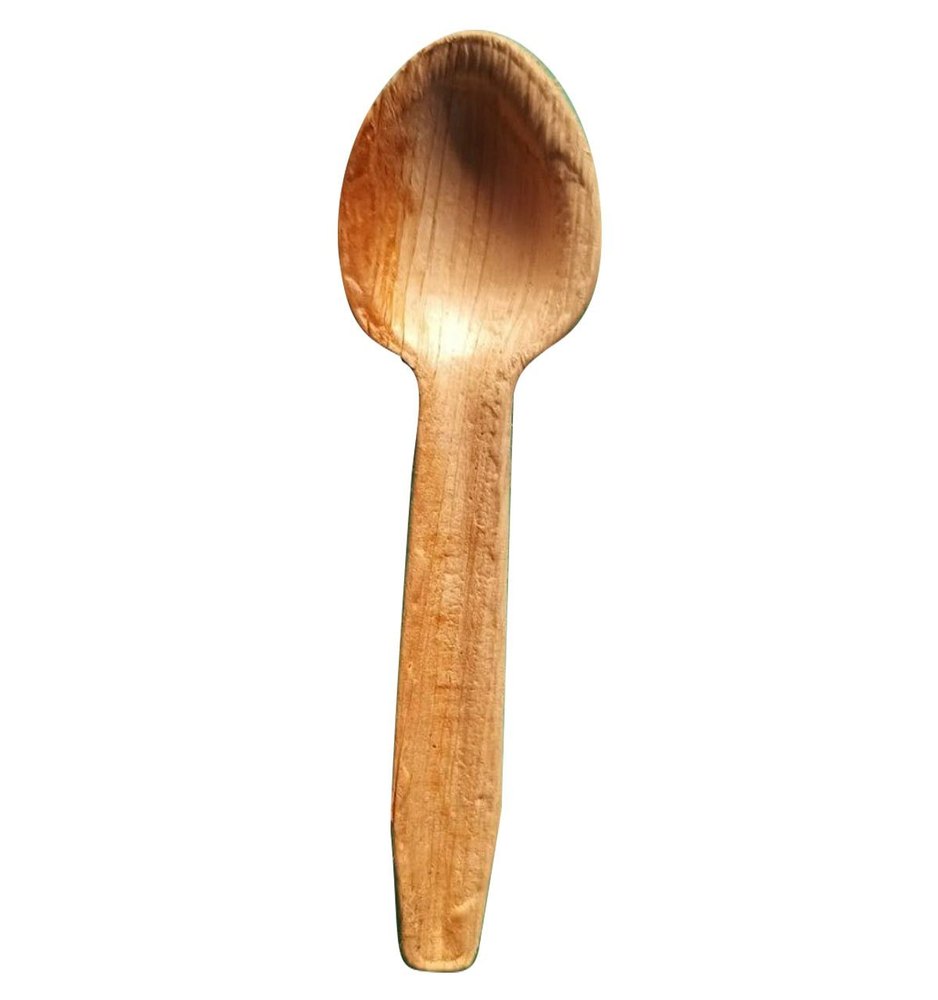 Brown Disposable Areca Spoon, For Event and Party Supplies, Size: 4inch