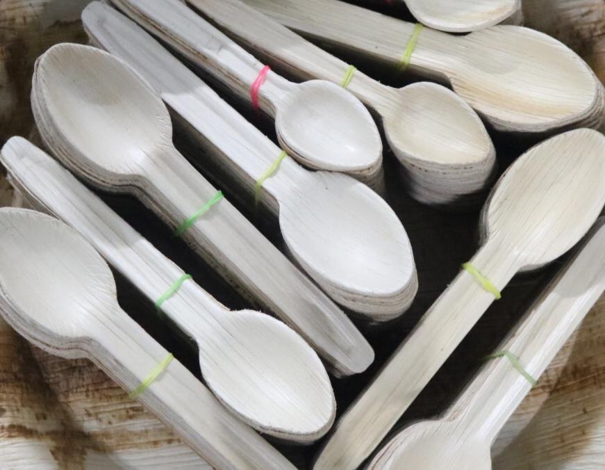 6.5 Natural Areca Leaf Spoon, For Event and Party Supplies, Size: 6.5inch(Length)