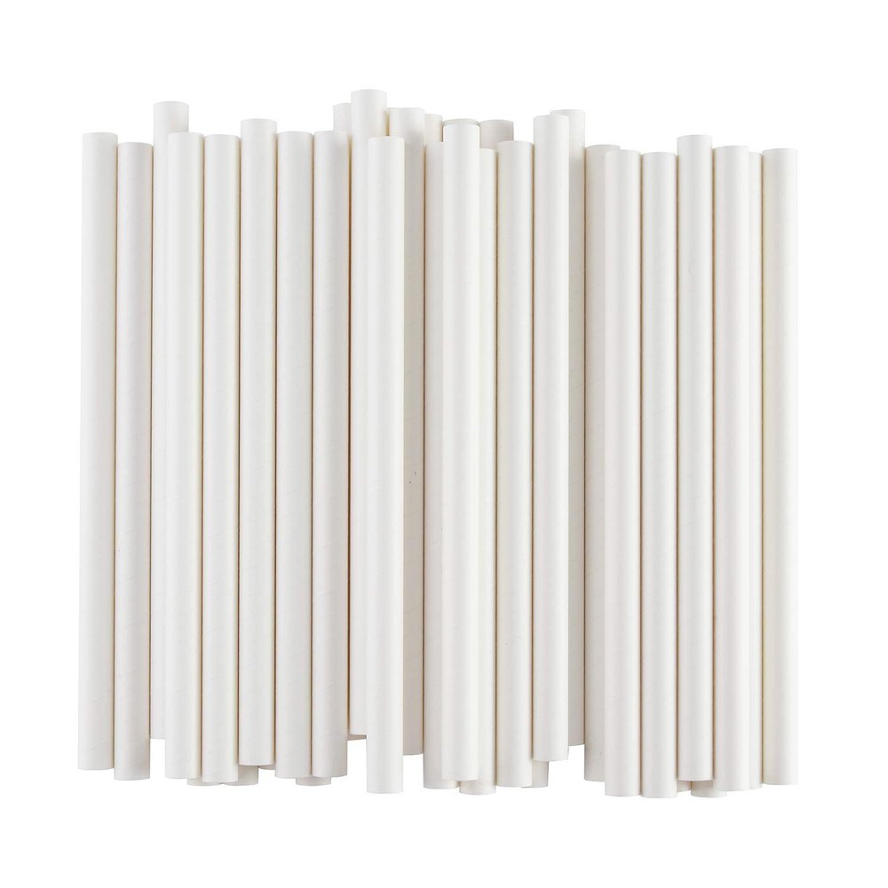 White PRAKRITII PARER STRAW 12MM, 100 Pcs, Size: 10 Inches And 8 Inches