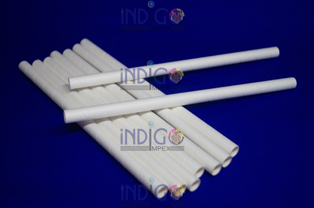 Indigo 6mm White Paper Straw, For Event and Party Supplies