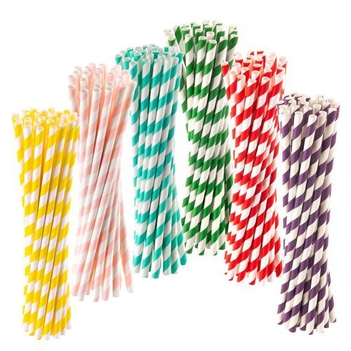 mix color 6mm Paper Straw, For Event and Party Supplies, 100 Pcs