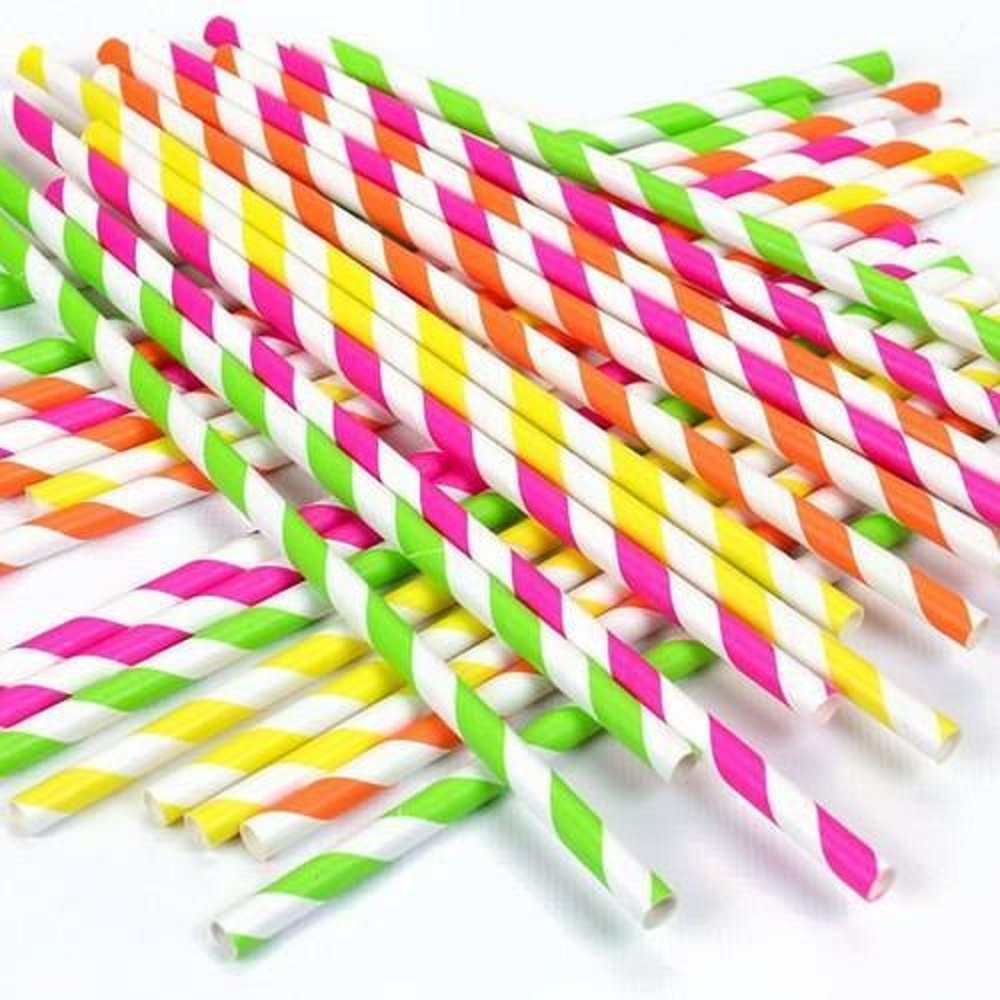 Amaya Paper Drinking Straws, 100 Piece/Packet, Size: 6mmx20cm