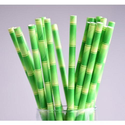 Green Plastic Bio Compostable Straws