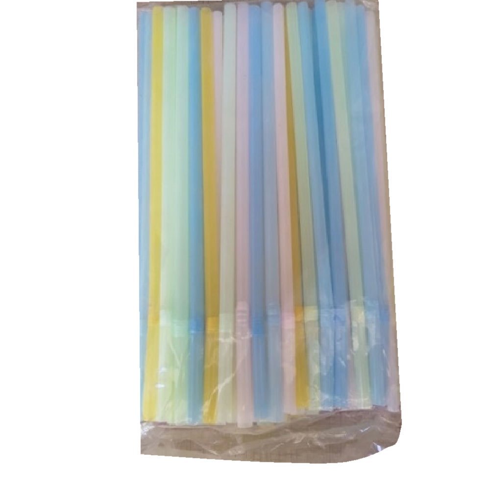 Plain 15 Cm Plastic Drinking Straw, 100 Pieces, Packet