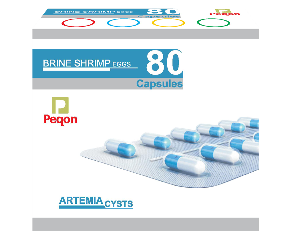 Peqon Artemia Cyst (Brineshrimp Egg), Packaging Type: Cartoon Box, 80 Capsules