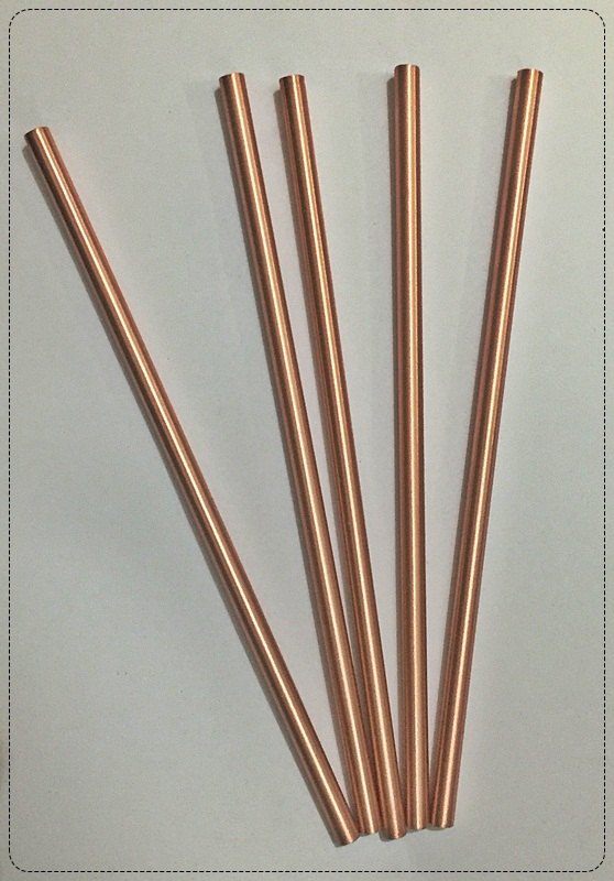 Sunrise Arts Copper Straw, Polypack, Size: 6.5 Inch