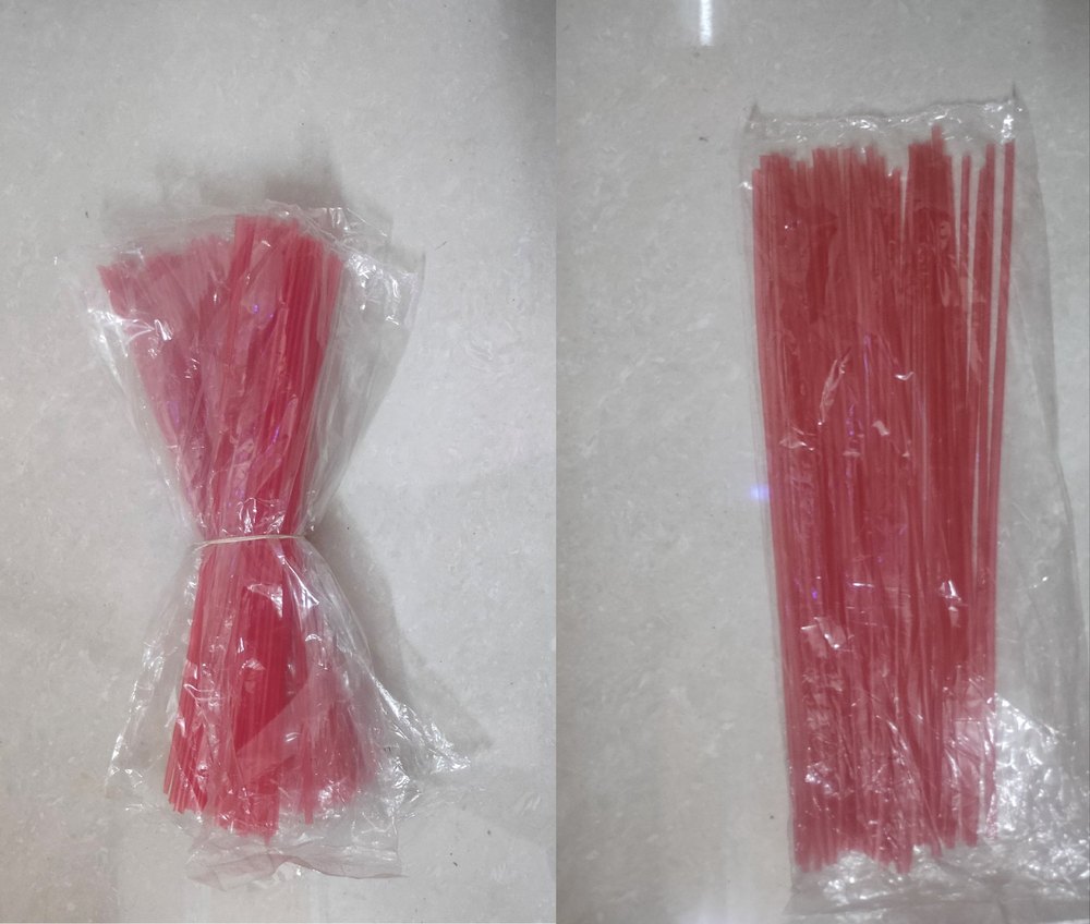 Red Plastic Straw Pipe