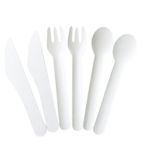 Plain White Paper Cutlery, Packaging Type: Box, 200 Gsm