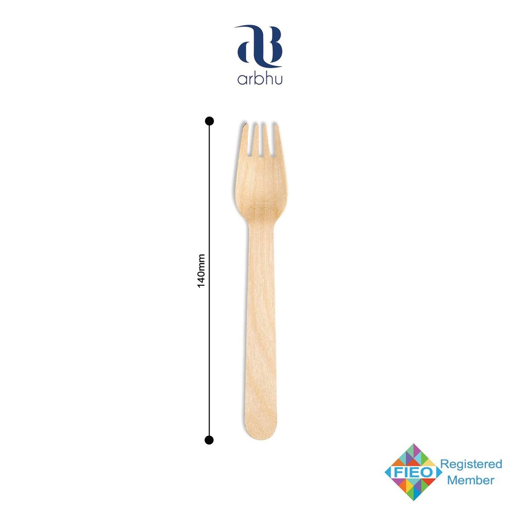 Biodegradable Disposable Birchwood Fork 140mm