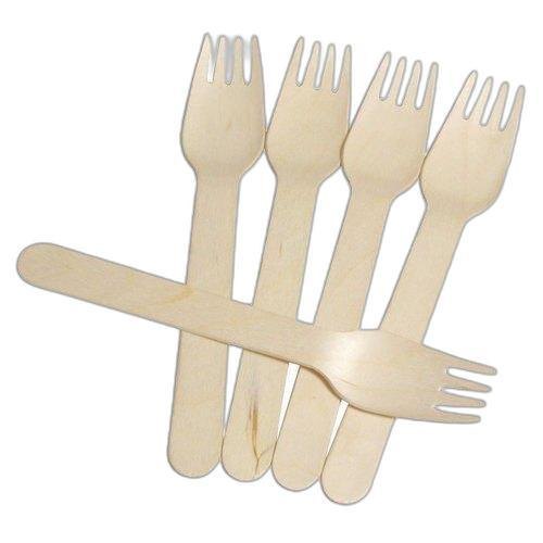 Brown Disposable Wooden Fork 160mm, For Event