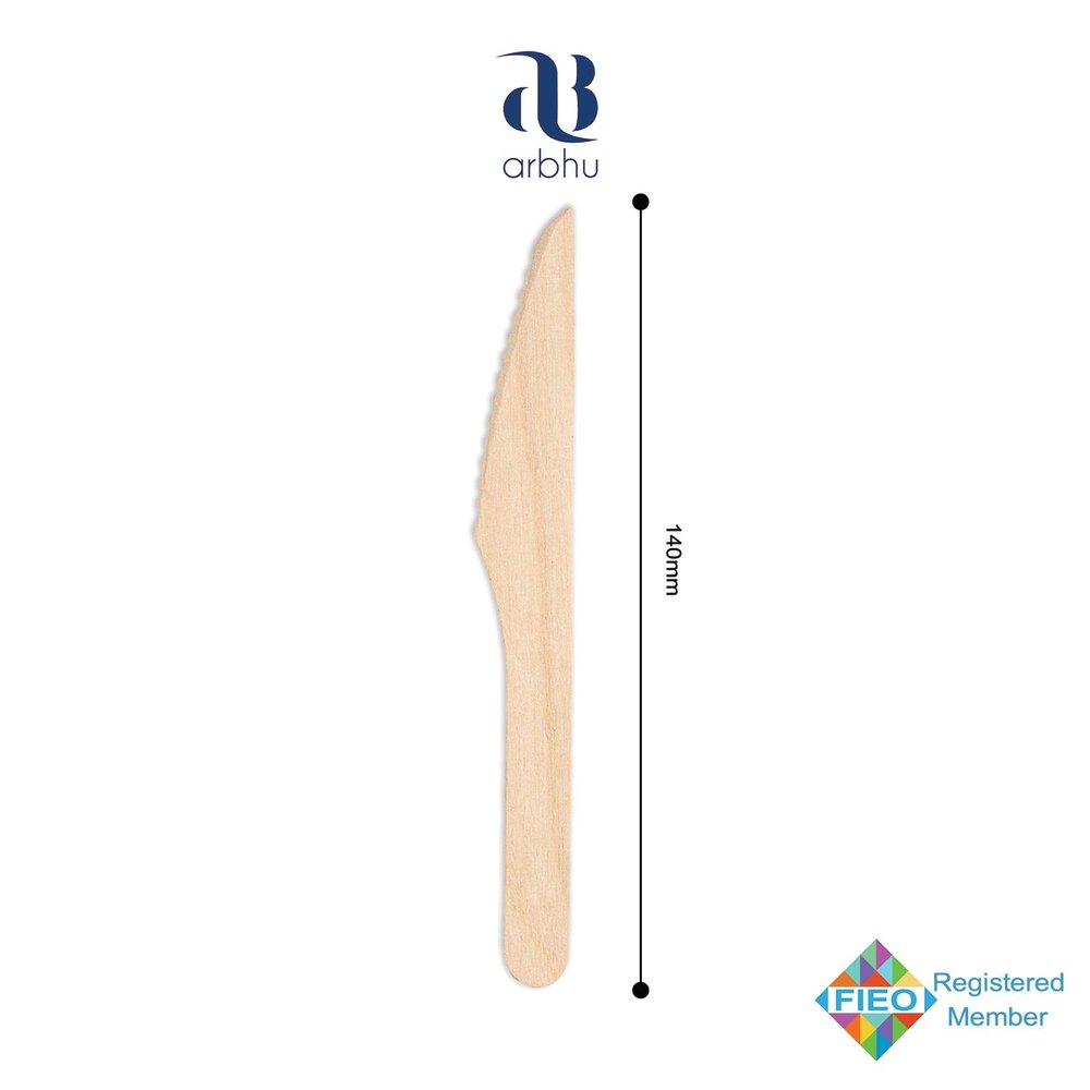 Biodegradable Disposable Birchwood Knife 140mm