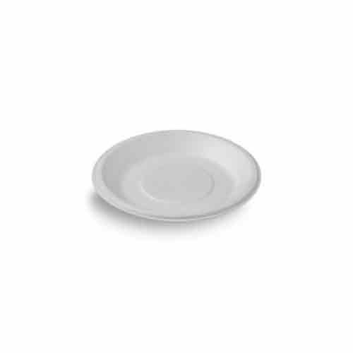 White Plain 9 Inch Deep Bagasse Disposable Plate, For Event and Party Supplies