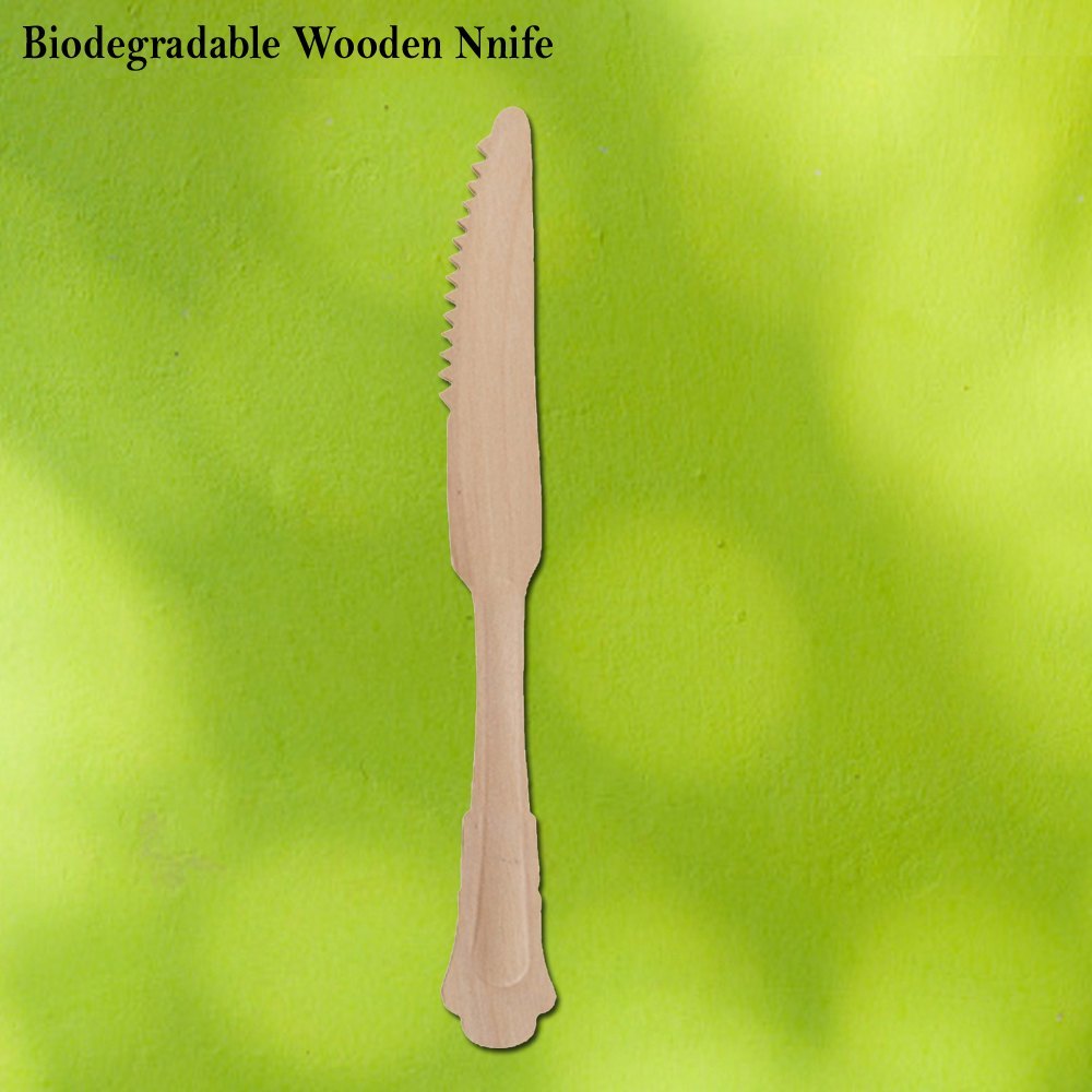 Brown 160mm Wooden Knife, For Event and Party Supplies, Packet