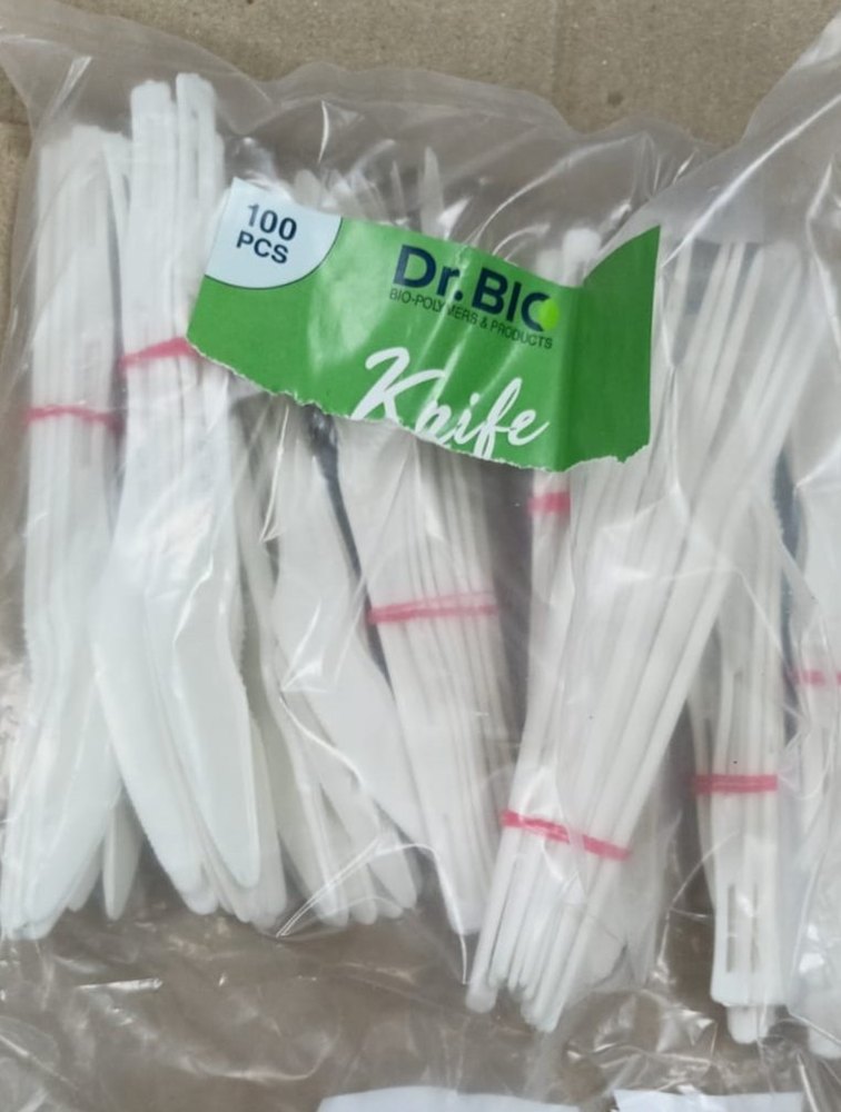 Compostable Bio Plastic 3000 Biodegradable Disposable Knife, For Event And Party Supplies, Size: 2.25cmx19cm