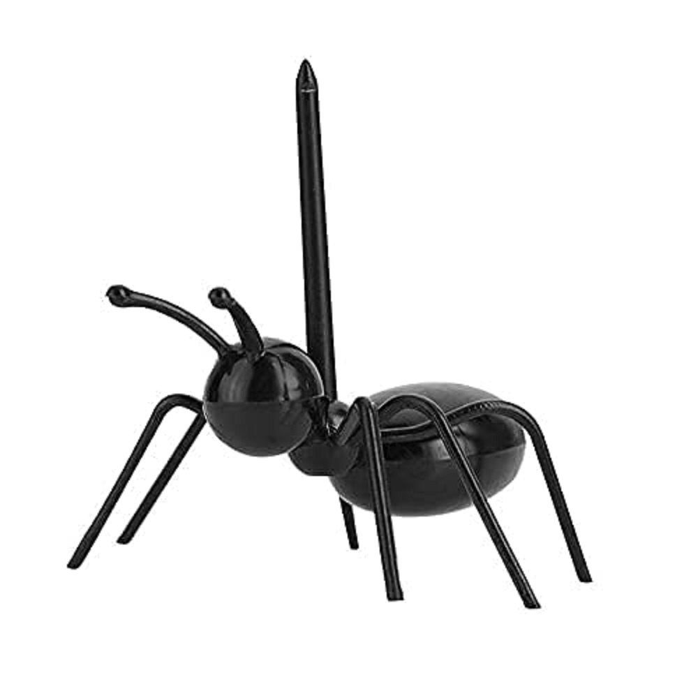 Plastic Black 12 Pcs Ant Shape Fruit Fork, Size: Medium