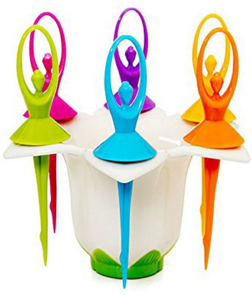 Kkart Dancing Doll Fruit Forks Set