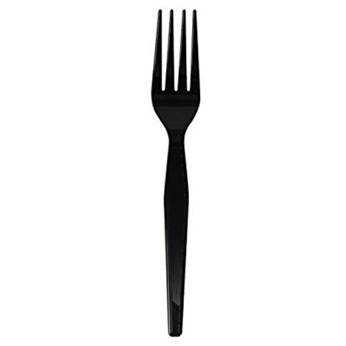 Black Disposable Plastic Fork