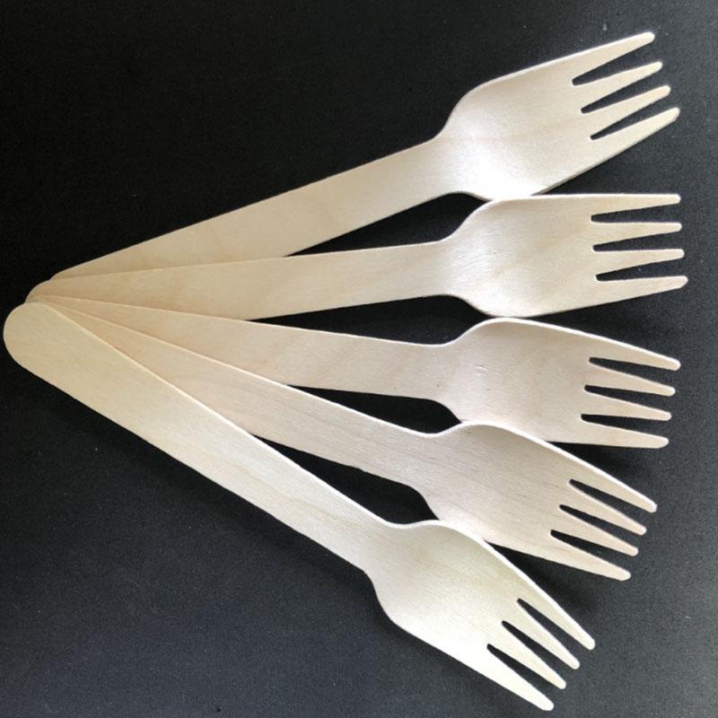 Bamboo 100 Pieces Wooden Fork, For Event and Party Supplies, Size: 4.5 To 6.2 Inches