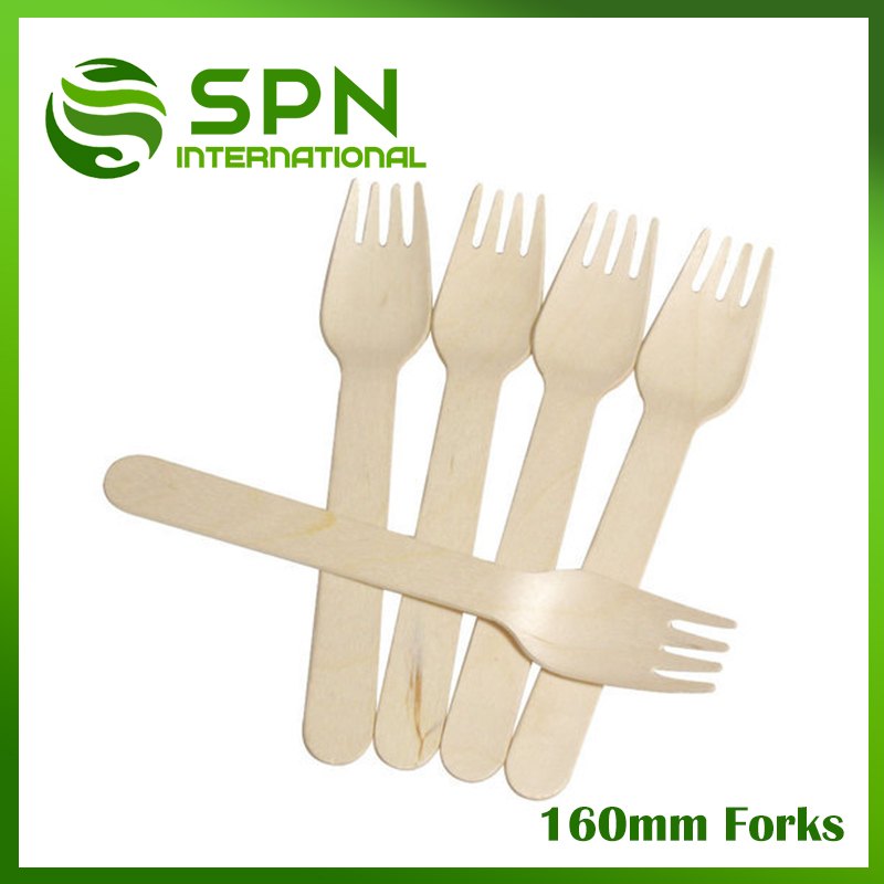 160mm Biodegradable Wooden Fork