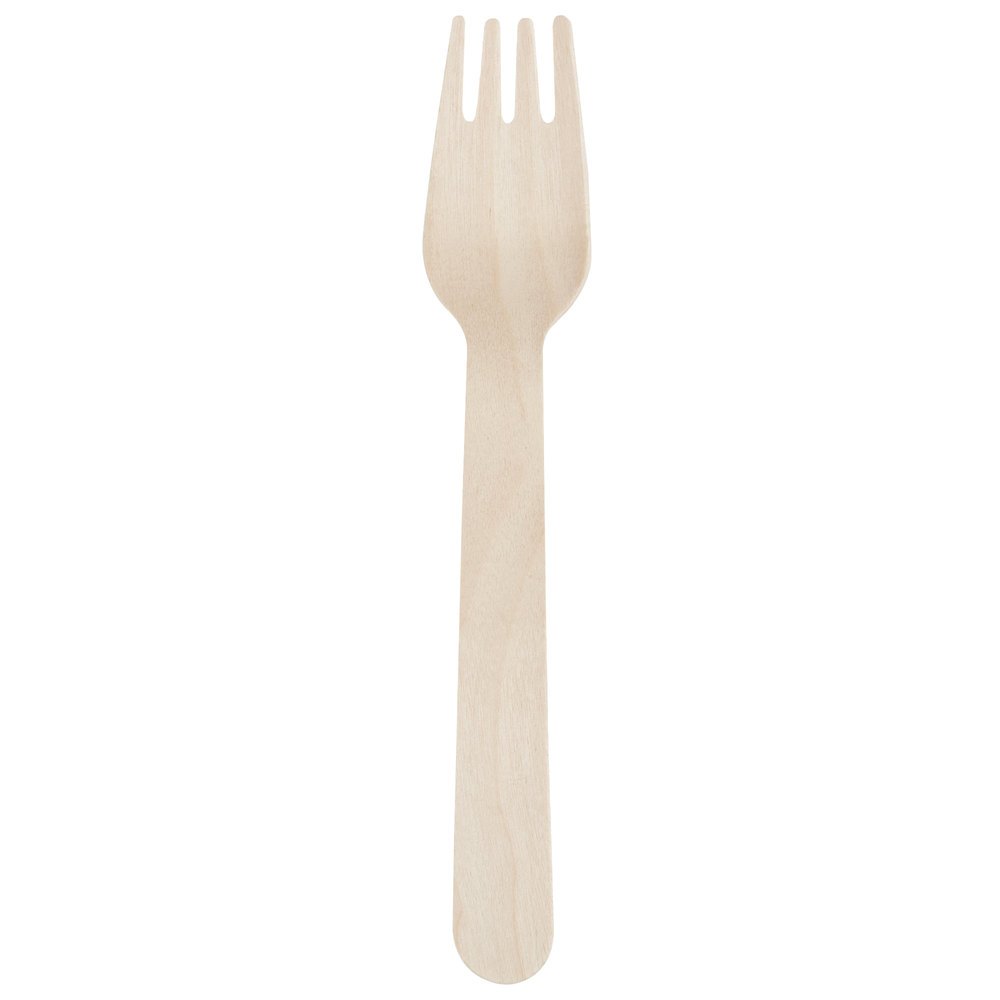Pureco Brown Plain Wooden Fork