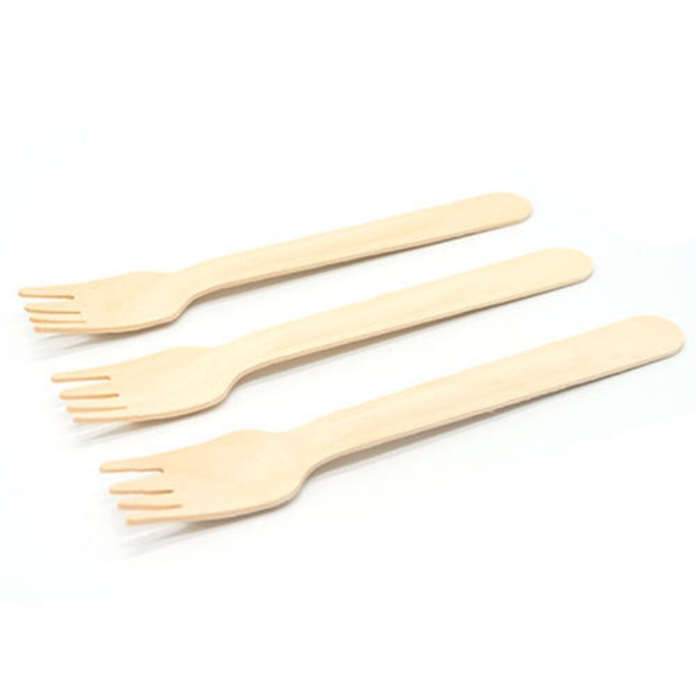Natural 160 Mm Wooden Disposable Fork, For Party Supplies
