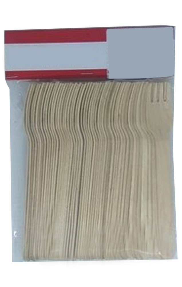 Brown Disposable Wooden Fork, For Party Supplies