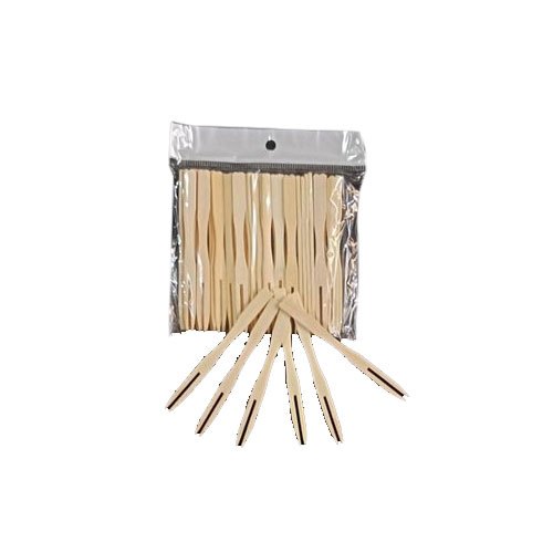 Brown 9cm Fruit Wooden Fork, For bamboo
