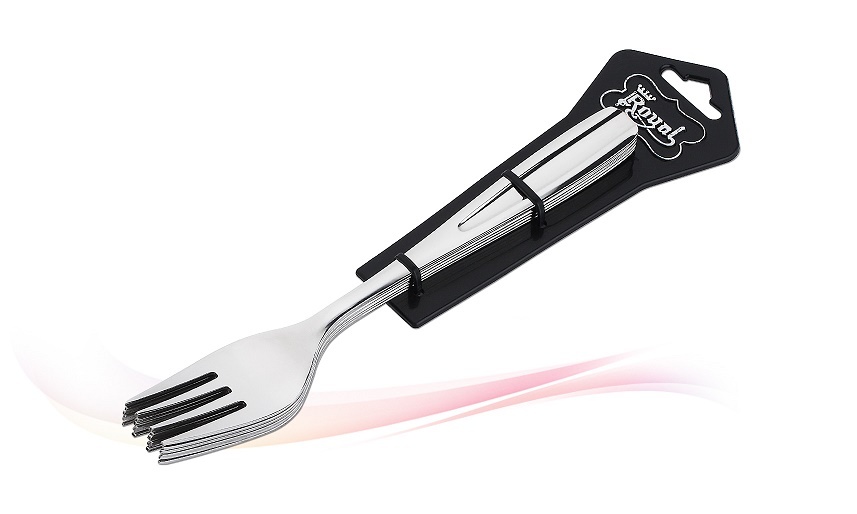 6 Pieces Mirror Finish SS Desert Fork Set