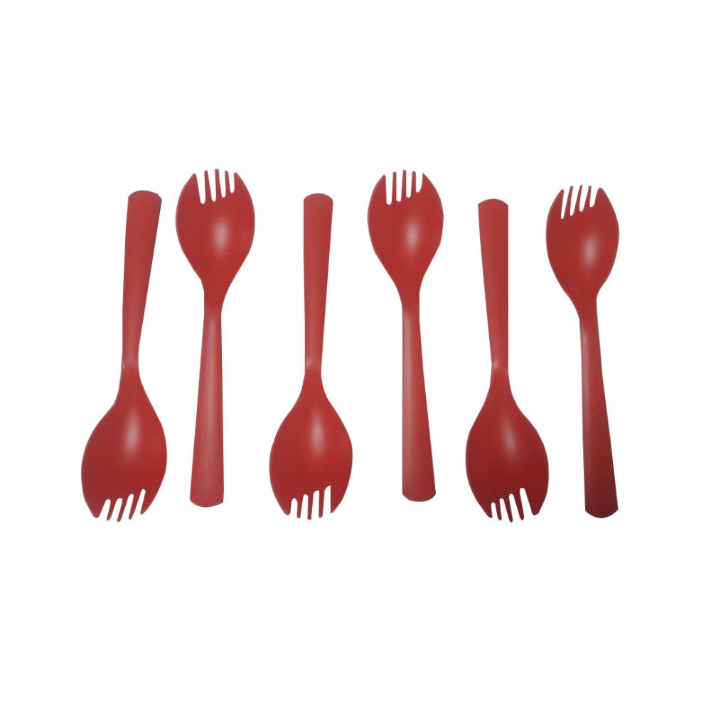 Red Plastic Bio Spork for Home