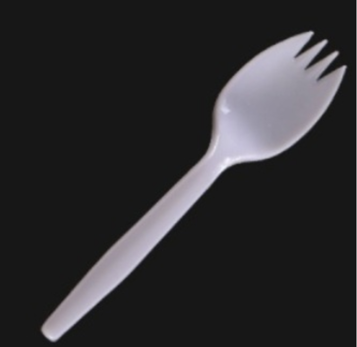 Plastic White Spork JDTWF-14