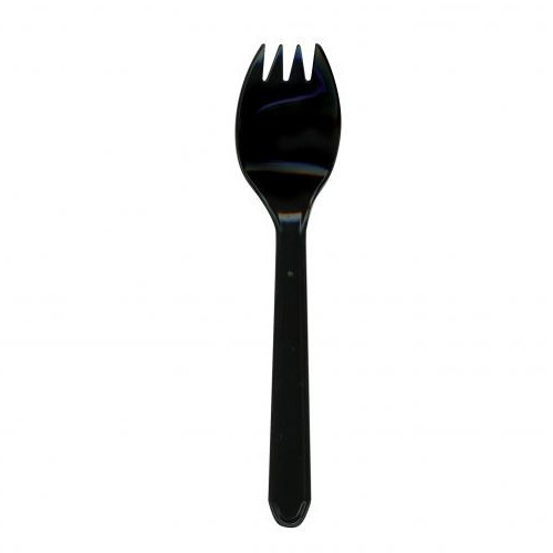 Black Plastic Spork, For Party, Events