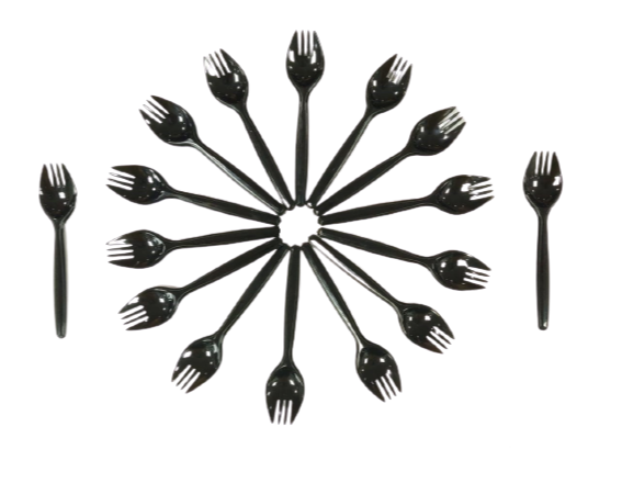 Black Plastic Fork