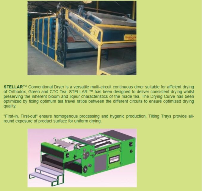 Mild Steel Automatic Conventional Tea Dryers, Capacity: 400-500 kg