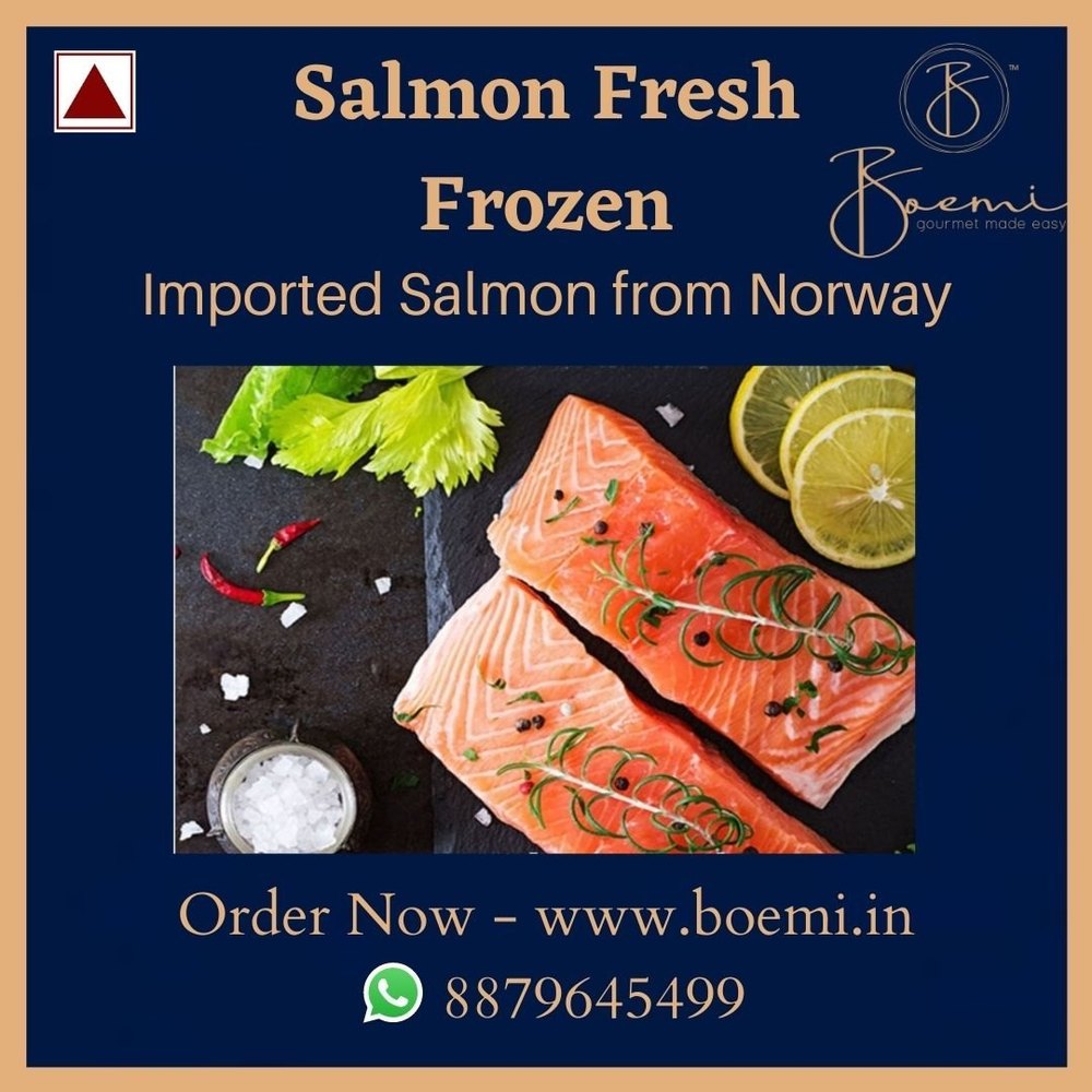 Atlantic Salmon Fillets, For Restaurant, Bulk Pack 1.2 To 1.7 Kg