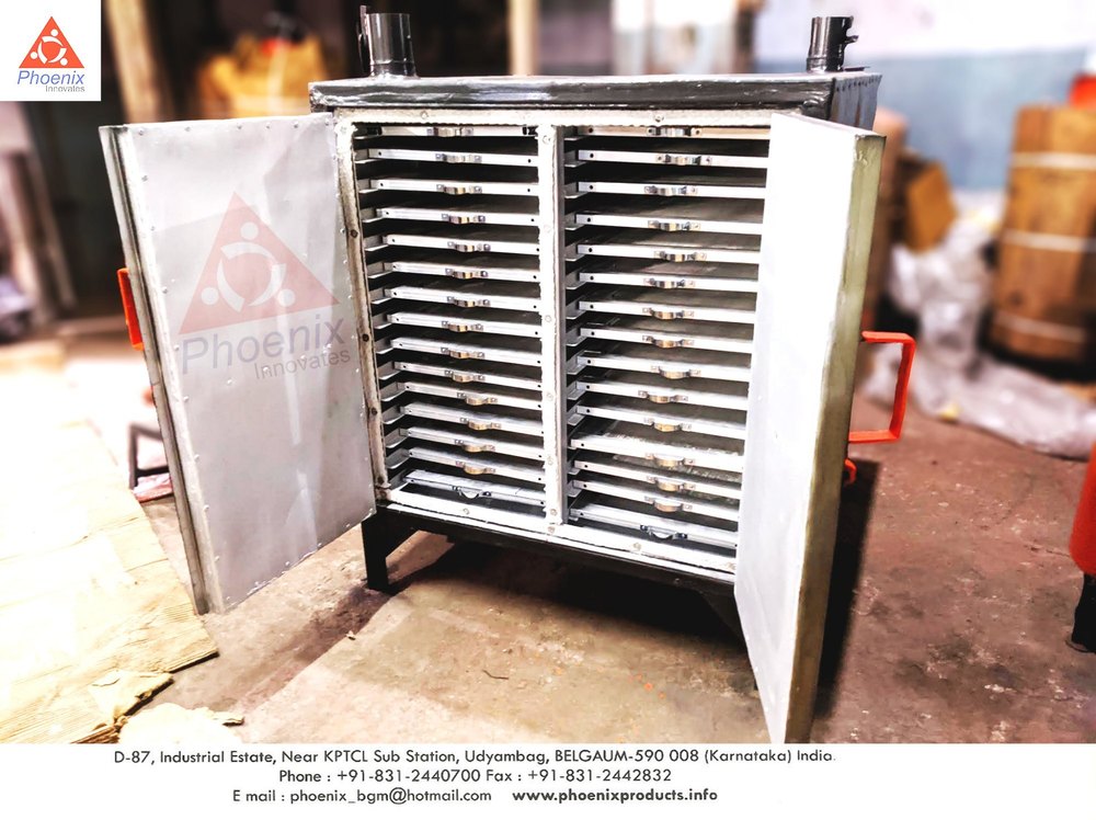 MS/SS Semi-Automatic Biomass Dryer, Capacity: 1000 Kgs