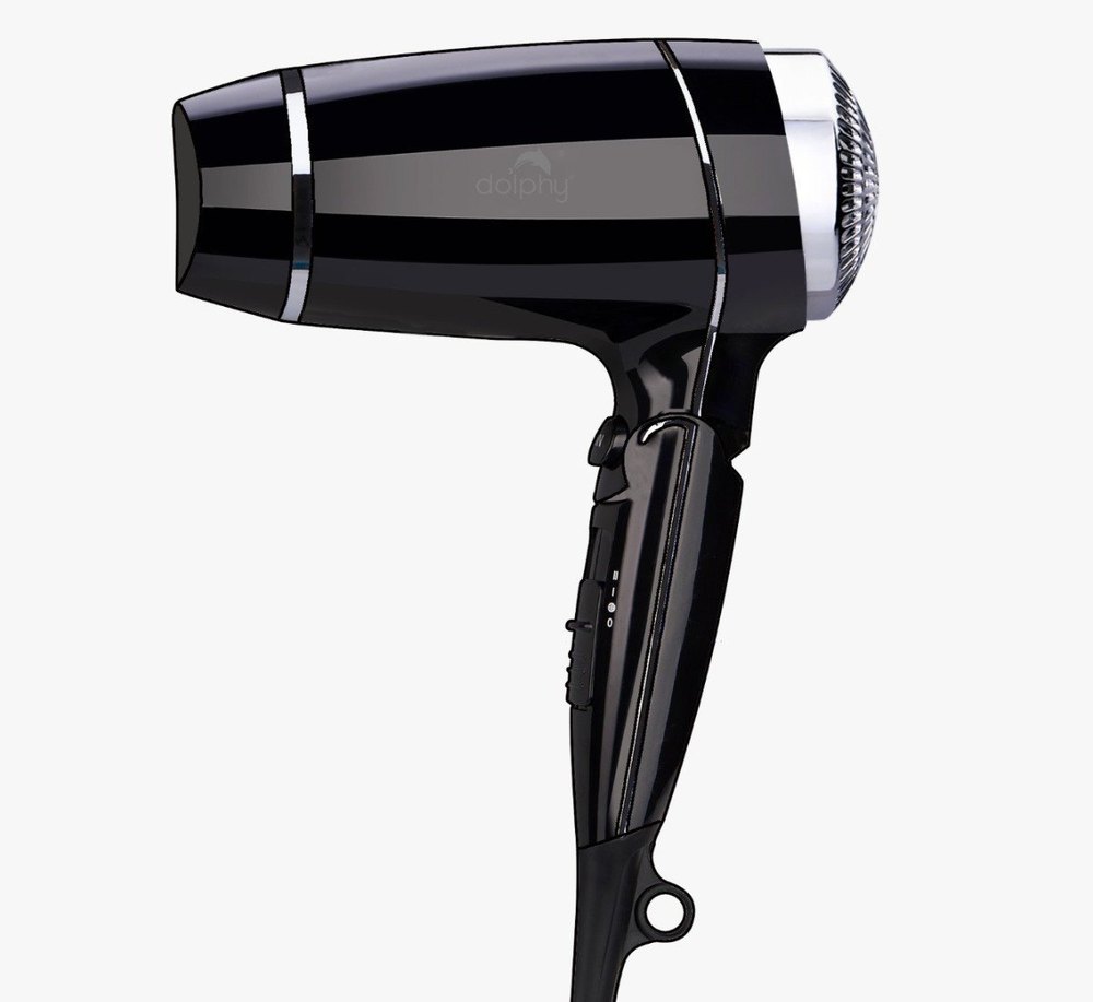 Black Wall Mounted Hair Dryer