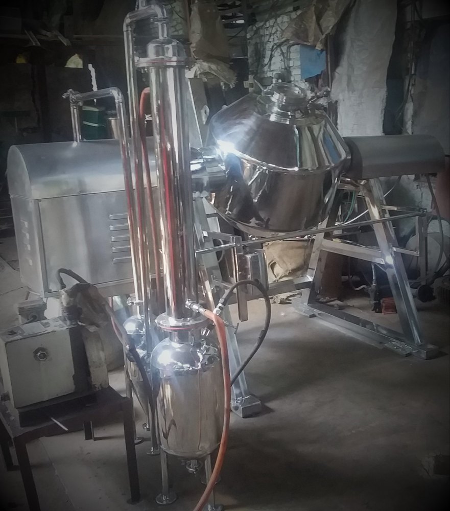 Stainless Steel Semi-Automatic Roto Double Cone Vacuum Dryer (RCVD) -GMP type, Capacity: 100 to 5000 liters