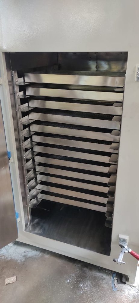 Stainless Steel Semi-Automatic Tray Dryer, 24 Trays, Capacity: 100 kg