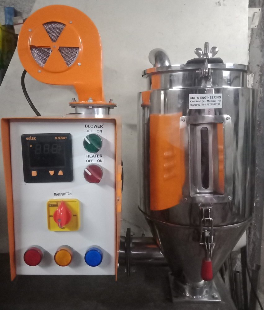Krita Engineering Upto 200 Degree Automatic Hopper Dryer, Capacity: 25 Kg Per Batch