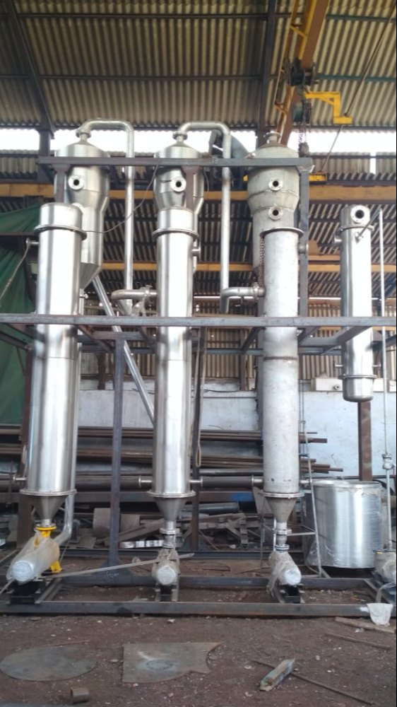 Stainless Steel Semi Automatic Multi Effect Evaporators, Capacity: 500 Kld