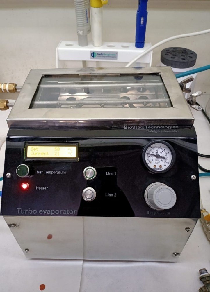 Ambient To 100 Stainless steel Nitrogen Evaporator Concentrator, For Sample Evaporation