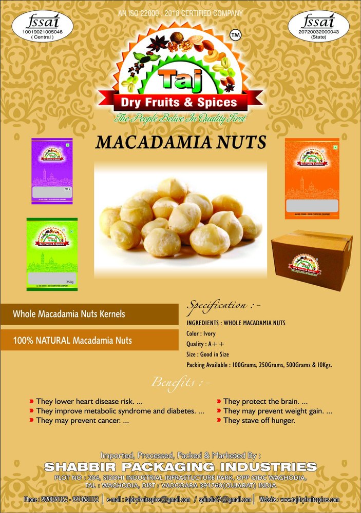 0 & 1 Macadamia Nut, Packet