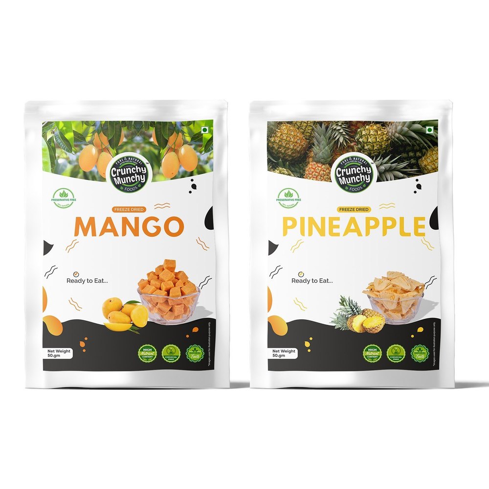 Cubes, Slices And Powder Freeze Dried Fruits Combo Packs, Packet, Packaging Size: 20 gram