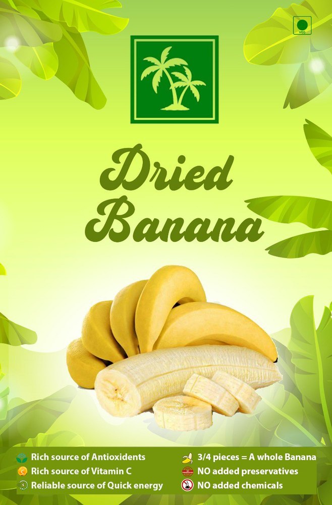 Dried Banana, Packet, Packaging Size: 250 g
