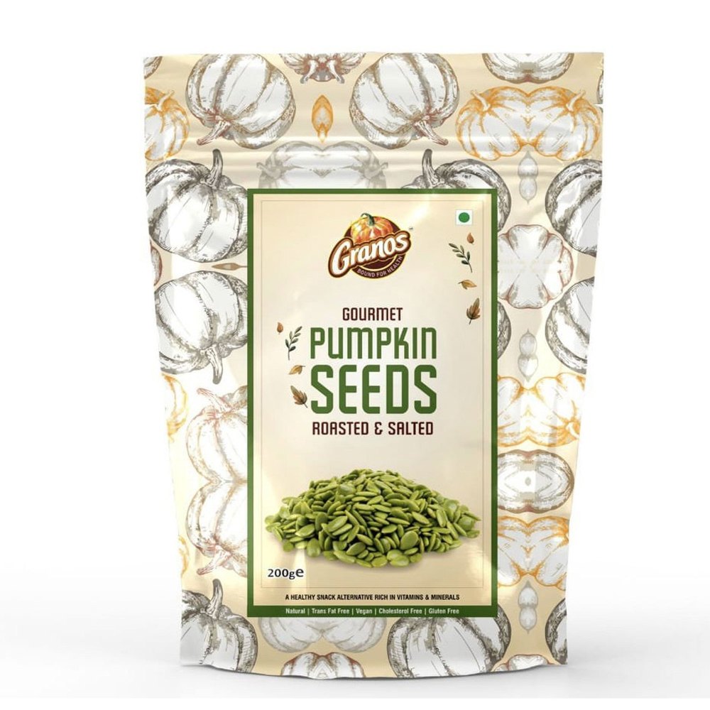 Granos 200gm Roasted Salted Pumpkin Seeds, Packet