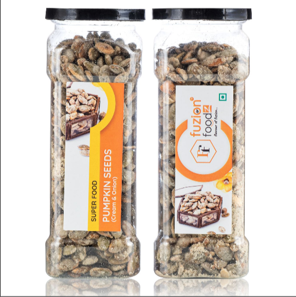 Roasted Green Pumpkin Seeds (Cream & Onion), Packaging Type: Bottle, Packaging Size: 140g